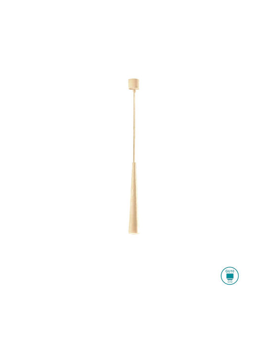 Ondaluce Noa Pendant Light Gold with Socket GU10 6x25cm
