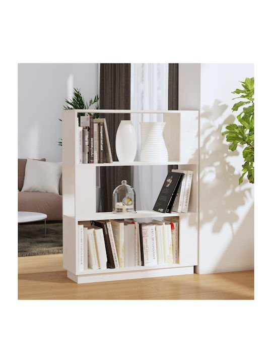 Bookcase White 80x25x101cm