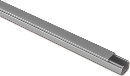 Viokar Canal de Cablu cu autocolant din Plastic 12x13mm Argintiu 2m