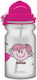 CHartini Poli Mrs. Hug Kids Water Bottle Mr. Men and Little Miss Plastic with Straw Fuchsia 350ml