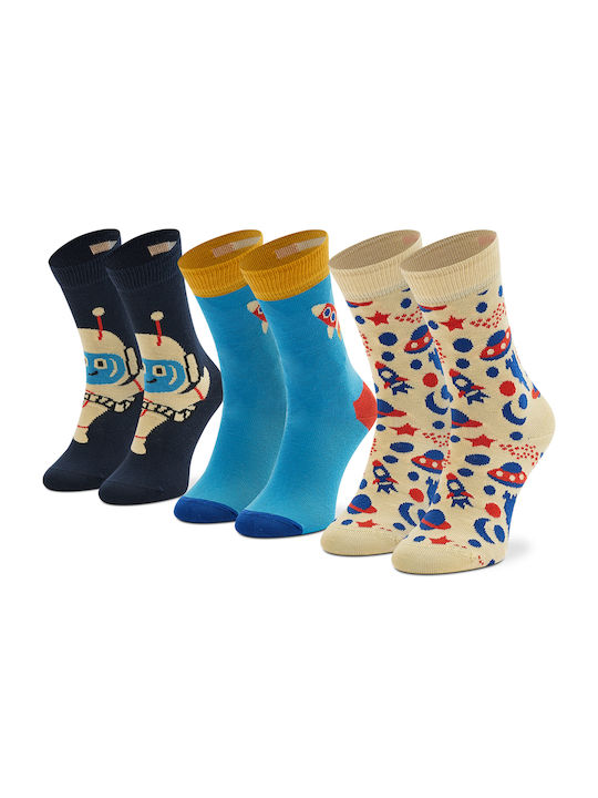 Happy Socks Șosete pentru Copii Înălțime până la genunchi Multicolore 3 Perechi