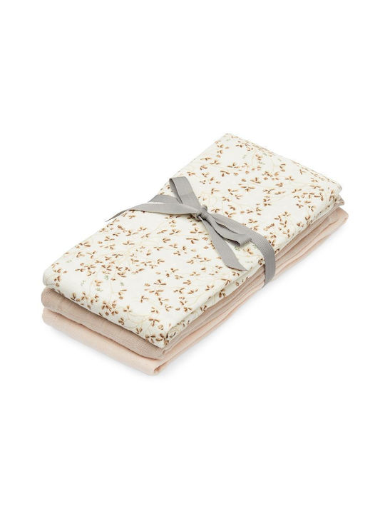 Cam Cam Copenhagen Lierre Baby Burp Cloths from Muslin Beige 70x70cm 3 Pieces