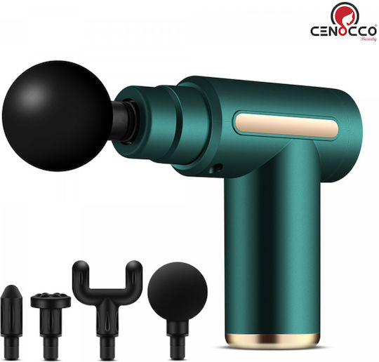 Cenocco Mini Gun Massage for the Legs, the Body & the Hands with Vibration Green