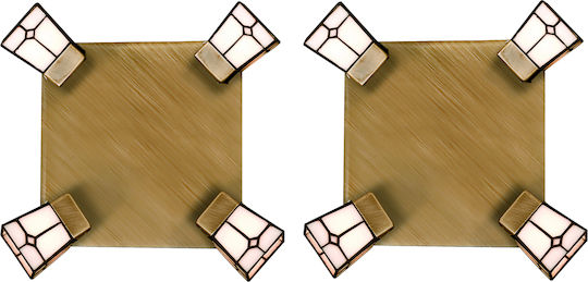 Home Lighting Vitro Σποτ με 4 Φώτα και με Ντουί G9 σε Μπρούτζινο Χρώμα