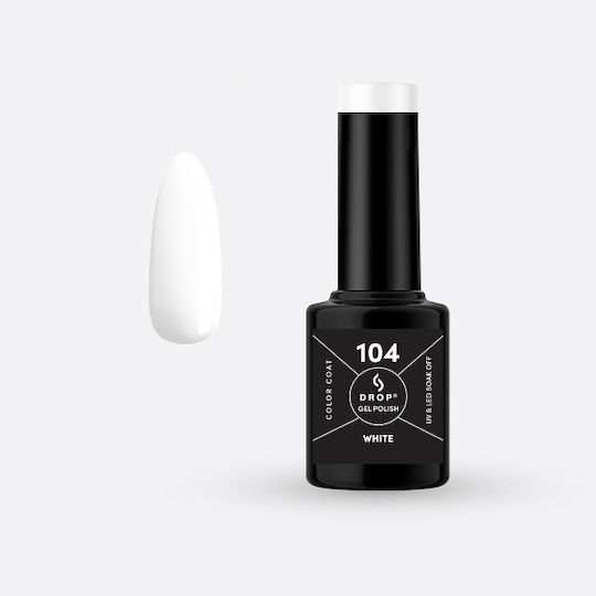 Drop Cosmetics Ημιμόνιμο Βερνίκι Νυχιών 104 White 5ml