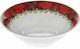 Iliadis Poinsettia Set Christmas Platters Porcelain Multicolored D14cm. 6pcs
