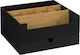 5Five Plastic Organizer Countertop Natureo Black