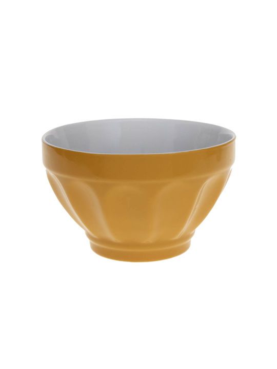 Colorama Cereal Serving Bowl Round Ceramic Yell...