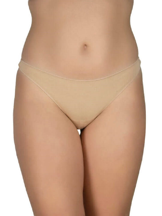 String A.A cotton-modal beige