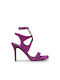 Wildleder Damen Sandalen in Lila Farbe