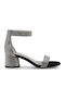 Issa Sandals with Strass Black