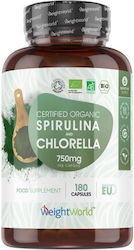 WeightWorld Spirulina Chlorella 750mg 180 capace