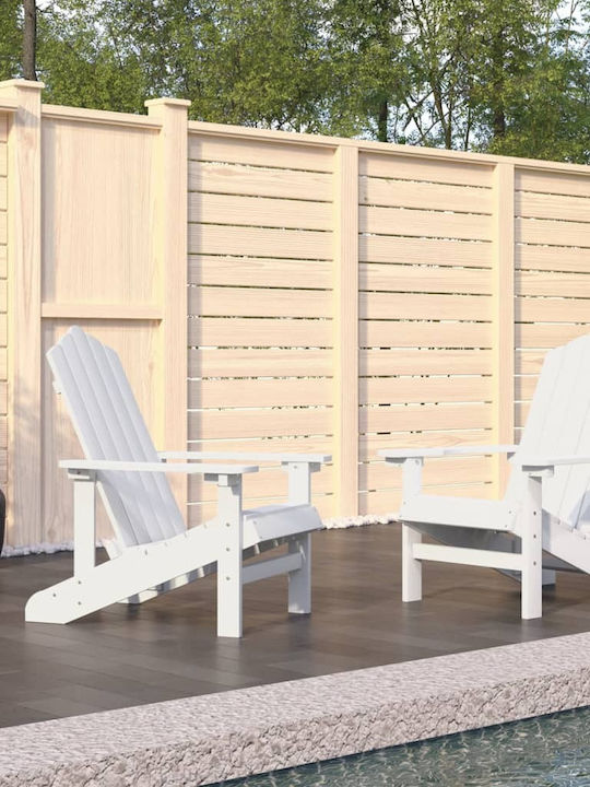 Outdoor-Sessel Polypropylen Weiß 2Stück 73x83x92εκ.