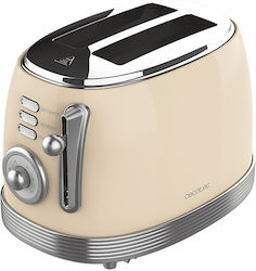 Cecotec Vintage 800 Toaster 2 Slots 850W Beige