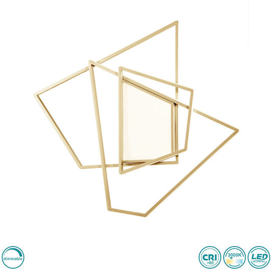 Ondaluce Galaxy Deckenleuchte 62cm Gold mit Integrierter LED