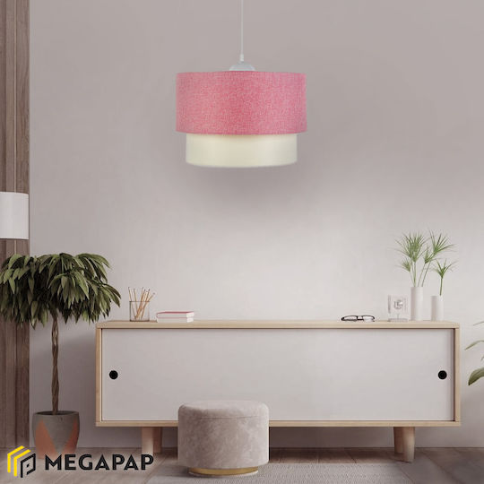 Megapap Whitehous Κρεμαστό Φωτιστικό Ροζ 30x20x55εκ.