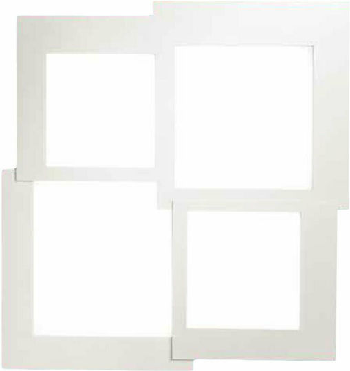 Ondaluce Passpartou Deckenleuchte 57cm Weiß mit Integrierter LED