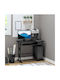Computer Office Wooden Black with Metal Legs 90x50x95cm
