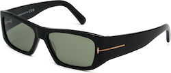Tom Ford Sunglasses Μαύρα with Acetate Frame & Green Lens