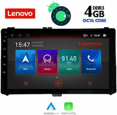 Lenovo Sistem Audio Auto pentru Toyota Auris / Corolla 2017-2019 (Bluetooth/USB/AUX/WiFi/GPS/Apple-Carplay/Partitură) cu Ecran Tactil 9"