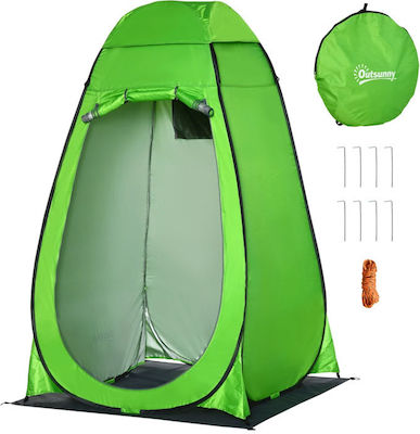 Outsunny Αλλαγής Ρούχων Ντους Automatic Camping Tent Pop Up Green for 1 People 126x124x189cm