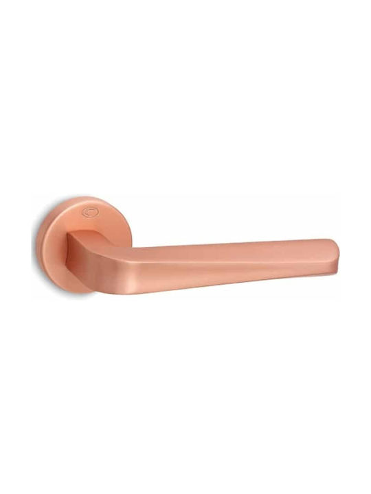 Convex Ръкохватка Предна врата с Розета 2205 с Розетка Cylinder Matt Copper