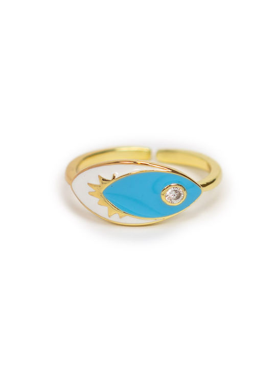 Open Eye Gold Ring