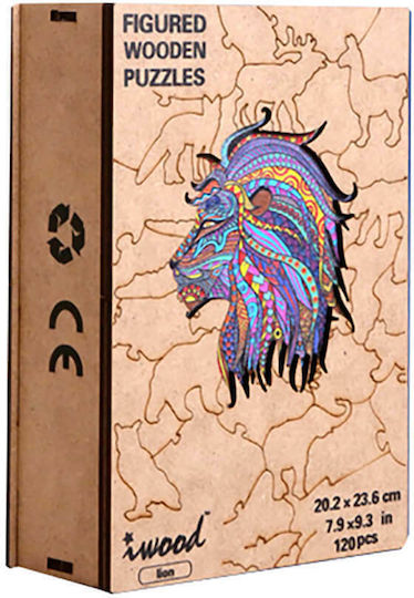 Ξύλινο Παιδικό Puzzle Lion για 8+ Ετών 120pcs iwood