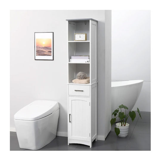 Kleankin 834-364LG Στήλη Μπάνιου Δαπέδου 34x30x163cm Λευκή