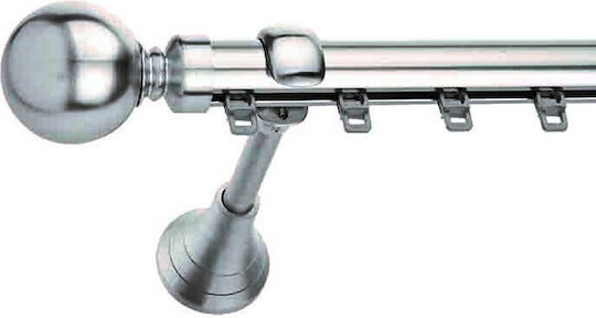 Enis by Domus Minge Sens unic Șină Metalic în Culoare Argintiu 300εκ. P39-9286-3