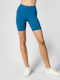 GSA Up Fit Women's Legging Shorts High Waisted Blue