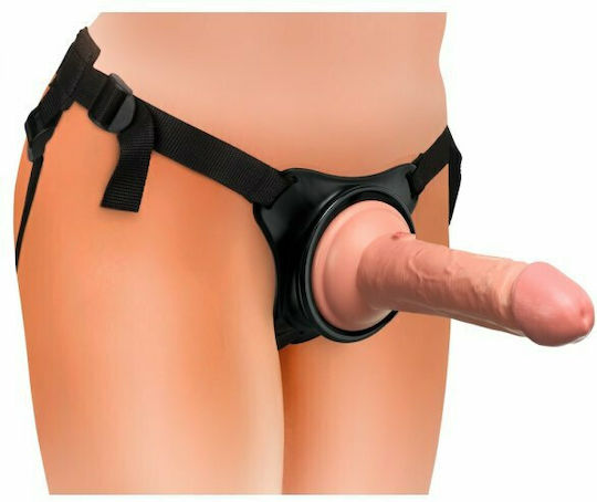 Pipedream King Cock Beginner's Silicone Body Dock Kit Harness with Dildo 17.8cm in skin color