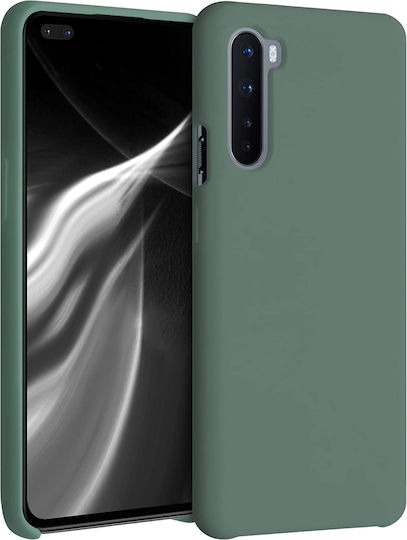 KWmobile Soft Flexible Umschlag Rückseite Silikon Forest Green (OnePlus Nord)