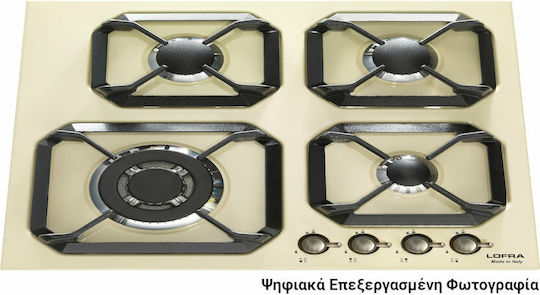 Lofra Εστία Φυσικού Αερίου Αυτόνομη 59.8x50.8εκ. Μπεζ