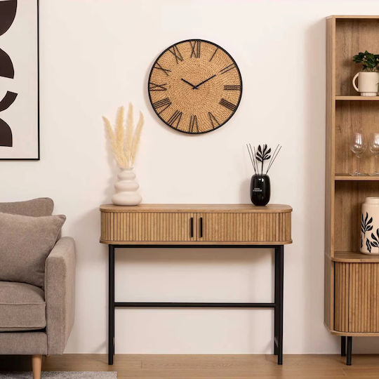 Nico Silent Wall Clock Metallic Brown Ø50cm