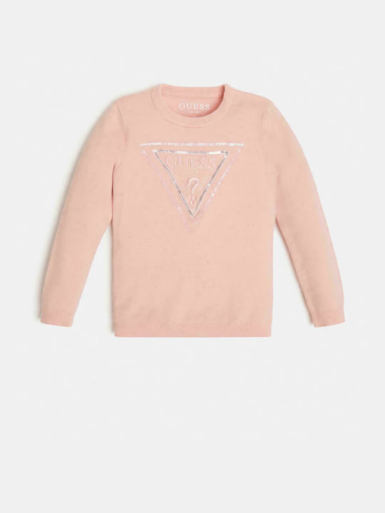 Guess Kids' Sweater Long Sleeve Pink