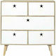 Kids Chest of Drawer White with 5 Drawer 69x24x70εκ.