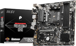 MSI Pro B550M-P Gen3 Motherboard Micro ATX with AMD AM4 Socket