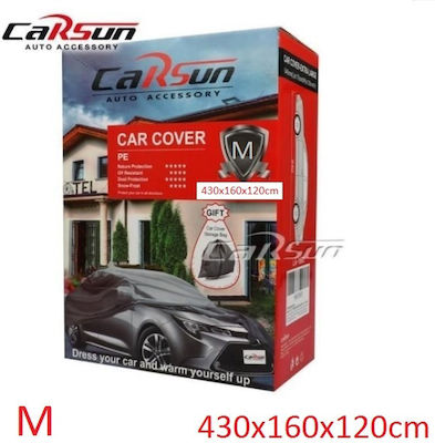 Carsun LA-1891 Acoperă pentru Mașină cu Geantă de transport 430x160x120cm Impermeabil Mediu care se fixează cu elastic