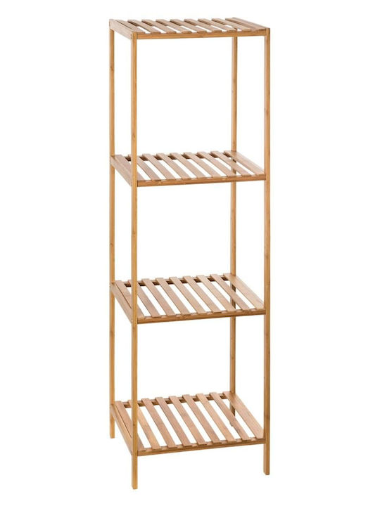 Spitishop Floor Bathroom Shelf Bamboo with 3 Shelves 35x32x111.5cm