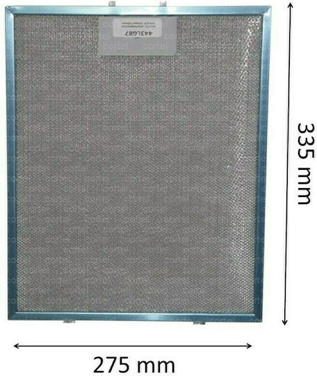 Pyramis Replacement Metal Filter Vent Hood Compatible with Pyramis 27.5x33.5cm
