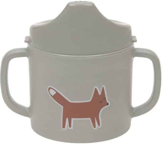 Laessig Little Forest Fox Educational Sippy Cup Plastic with Handles Gray for 6m+m+ 150ml