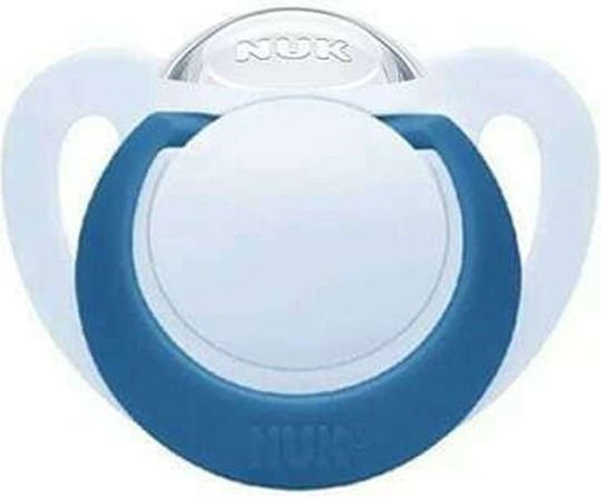Nuk Star Pacifier Silicone with Case Light Blue / Blue for 18-36 months