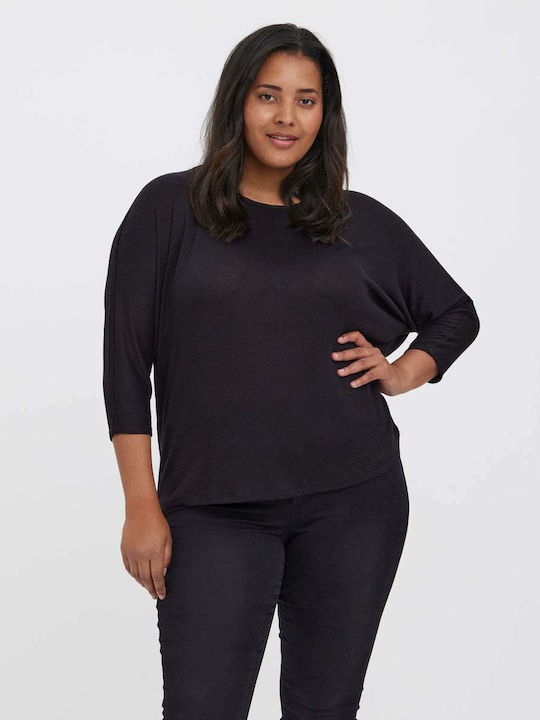 Vero Moda Damen Bluse Langärmelig Schwarz