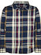 Kids Checked Shirt Long Sleeve Blue