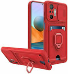 Bodycell Multifunction Back Cover Πλαστικό με Λουράκι Κόκκινο (Redmi Note 10 Pro)