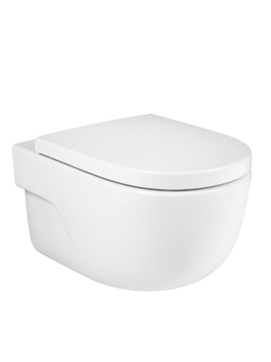Roca Meridian N Compact Монтирана на стена тоалетна Безръбрен Бяла
