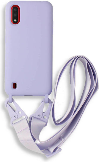 Bodycell Back Cover Silicone with Strap Blue (Samsung A01)