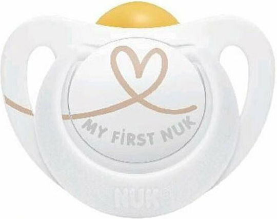 Nuk Star Orthodontic Pacifier Rubber Hearts - White for 0-6 months