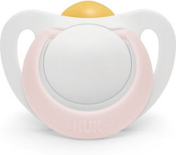 Nuk Star Schnuller Gummi mit Etui Rosa / Weiß f...